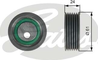 Gates T39176 - Паразитний / провідний ролик, поліклиновий ремінь autozip.com.ua