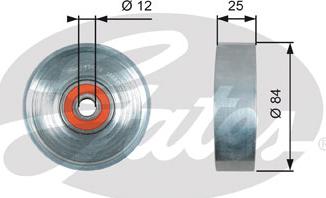 Gates T39178 - Паразитний / провідний ролик, поліклиновий ремінь autozip.com.ua