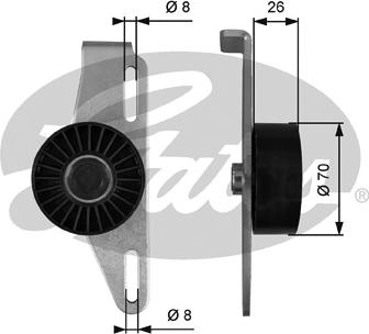 Gates T39393 - Натягувач ременя, клинові зуб. autozip.com.ua