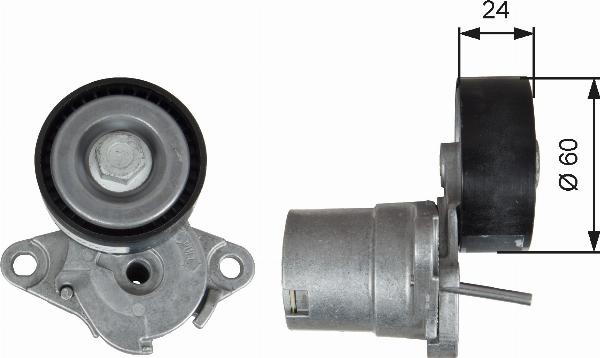 GATES T39272 - Натягувач ременя, клинові зуб. autozip.com.ua