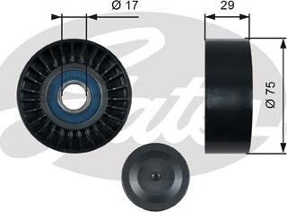 Gates T36462 - Паразитний / провідний ролик, поліклиновий ремінь autozip.com.ua