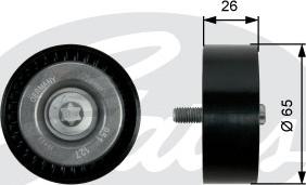 Gates T36437 - Паразитний / провідний ролик, поліклиновий ремінь autozip.com.ua