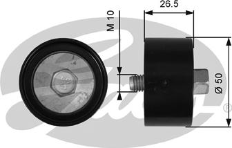 Gates T36537 - Паразитний / провідний ролик, поліклиновий ремінь autozip.com.ua