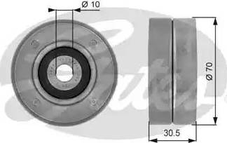 Gates T36046 - Паразитний / провідний ролик, поліклиновий ремінь autozip.com.ua