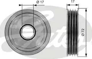 Gates T36054 - Паразитний / провідний ролик, поліклиновий ремінь autozip.com.ua