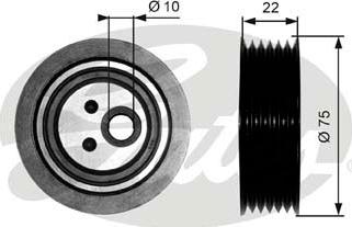 Gates T36050 - Паразитний / провідний ролик, поліклиновий ремінь autozip.com.ua