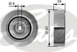 Gates T36162 - Паразитний / провідний ролик, поліклиновий ремінь autozip.com.ua