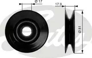 Gates T38037 - Паразитний / Провідний ролик, клиновий ремінь autozip.com.ua
