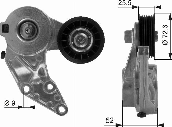 GATES T38377 - Паразитний / провідний ролик, поліклиновий ремінь autozip.com.ua