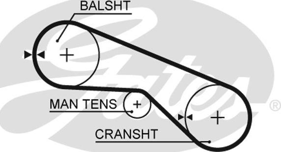 Gates T280 - Ремінь ГРМ autozip.com.ua