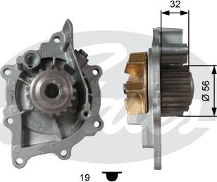 GATES WP0090 - Водяний насос autozip.com.ua