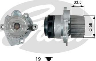 Gates WP0091 - Водяний насос autozip.com.ua