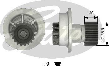 Gates WP0059 - Водяний насос autozip.com.ua