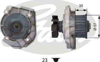 Gates WP0054 - Водяний насос autozip.com.ua