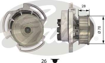 Gates WP0060 - Водяний насос autozip.com.ua