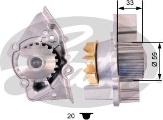 Gates WP0085 - Водяний насос autozip.com.ua