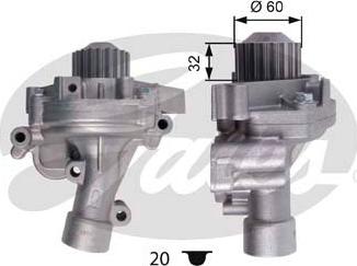 GATES WP0080 - Водяний насос autozip.com.ua