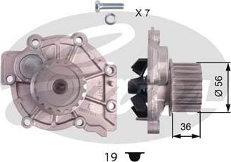 Gates WP0081 - Водяний насос autozip.com.ua