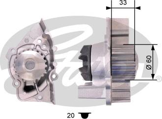 Gates WP0083 - Водяний насос autozip.com.ua