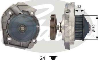 Gates WP0029 - Водяний насос autozip.com.ua