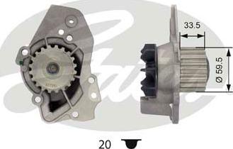 GATES WP0027 - Водяний насос autozip.com.ua
