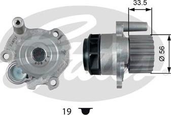 Gates WP0076 - Водяний насос autozip.com.ua