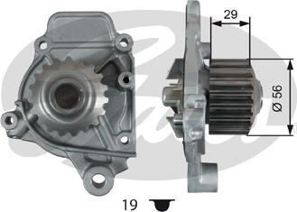 Gates WP0146 - Водяний насос autozip.com.ua