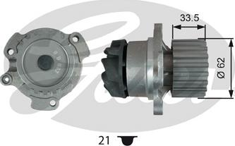 Gates WP0151 - Водяний насос autozip.com.ua