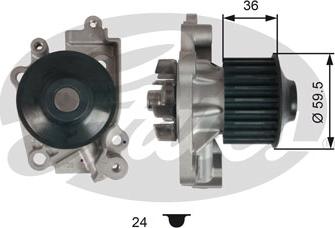 Gates WP0110 - Водяний насос autozip.com.ua