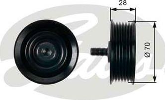 GATES-AU 36410 - Паразитний / провідний ролик, поліклиновий ремінь autozip.com.ua