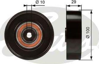 GATES-AU 36008 - Паразитний / провідний ролик, поліклиновий ремінь autozip.com.ua