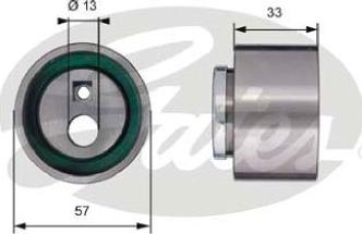 GATES-AU T41258 - Натяжна ролик, ремінь ГРМ autozip.com.ua