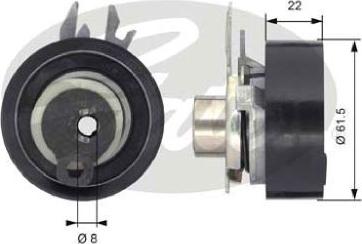 GATES-AU T43046 - Натяжна ролик, ремінь ГРМ autozip.com.ua