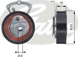 GATES-AU T43078 - Натяжна ролик, ремінь ГРМ autozip.com.ua