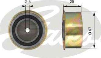 GATES-AU T42083 - Паразитний / Провідний ролик, зубчастий ремінь autozip.com.ua