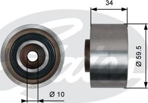 GATES-AU T42222 - Паразитний / Провідний ролик, зубчастий ремінь autozip.com.ua