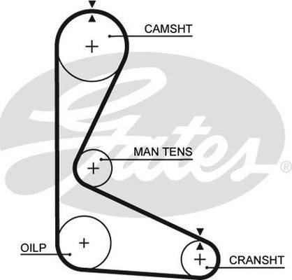 GATES-AU T615 - Ремінь ГРМ autozip.com.ua