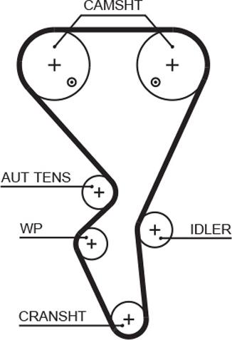 GATES-AU T1581 - Ремінь ГРМ autozip.com.ua