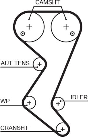 GATES-AU T1573 - Ремінь ГРМ autozip.com.ua