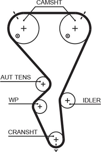 GATES-AU T1658 - Ремінь ГРМ autozip.com.ua