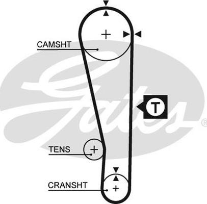 GATES T1039 - Ремінь ГРМ autozip.com.ua