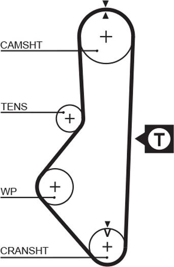 GATES-AU T113 - Ремінь ГРМ autozip.com.ua