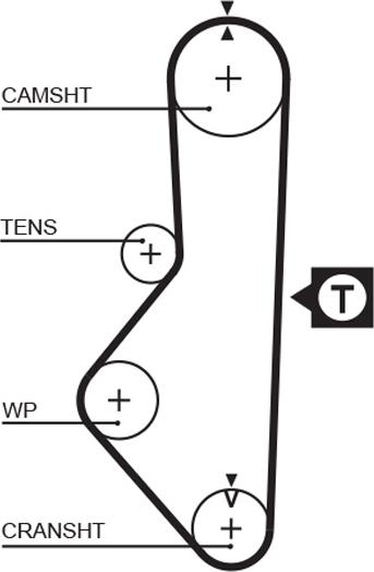 GATES-AU T117 - Ремінь ГРМ autozip.com.ua