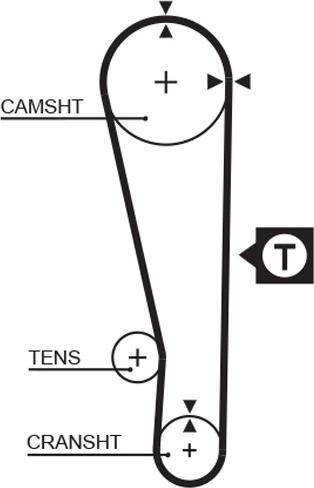 GATES T185 - Ремінь ГРМ autozip.com.ua