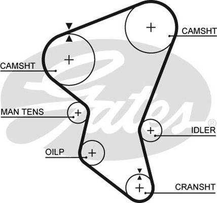 GATES-AU T847 - Ремінь ГРМ autozip.com.ua
