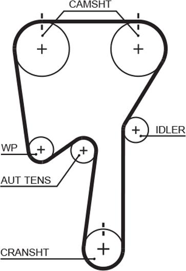 GATES-AU T311 - Ремінь ГРМ autozip.com.ua