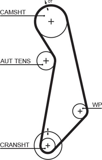 GATES-AU T296 - Ремінь ГРМ autozip.com.ua