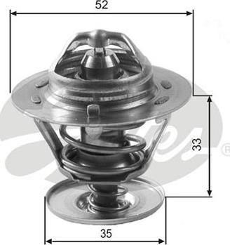 GATES-AU TH12588G1 - Термостат, охолоджуюча рідина autozip.com.ua