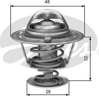 GATES-AU TH32576G1 - Термостат, охолоджуюча рідина autozip.com.ua