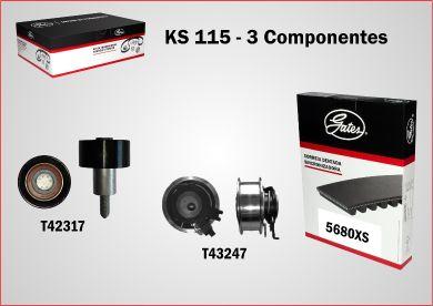 GATES KS115 - Комплект ременя ГРМ autozip.com.ua